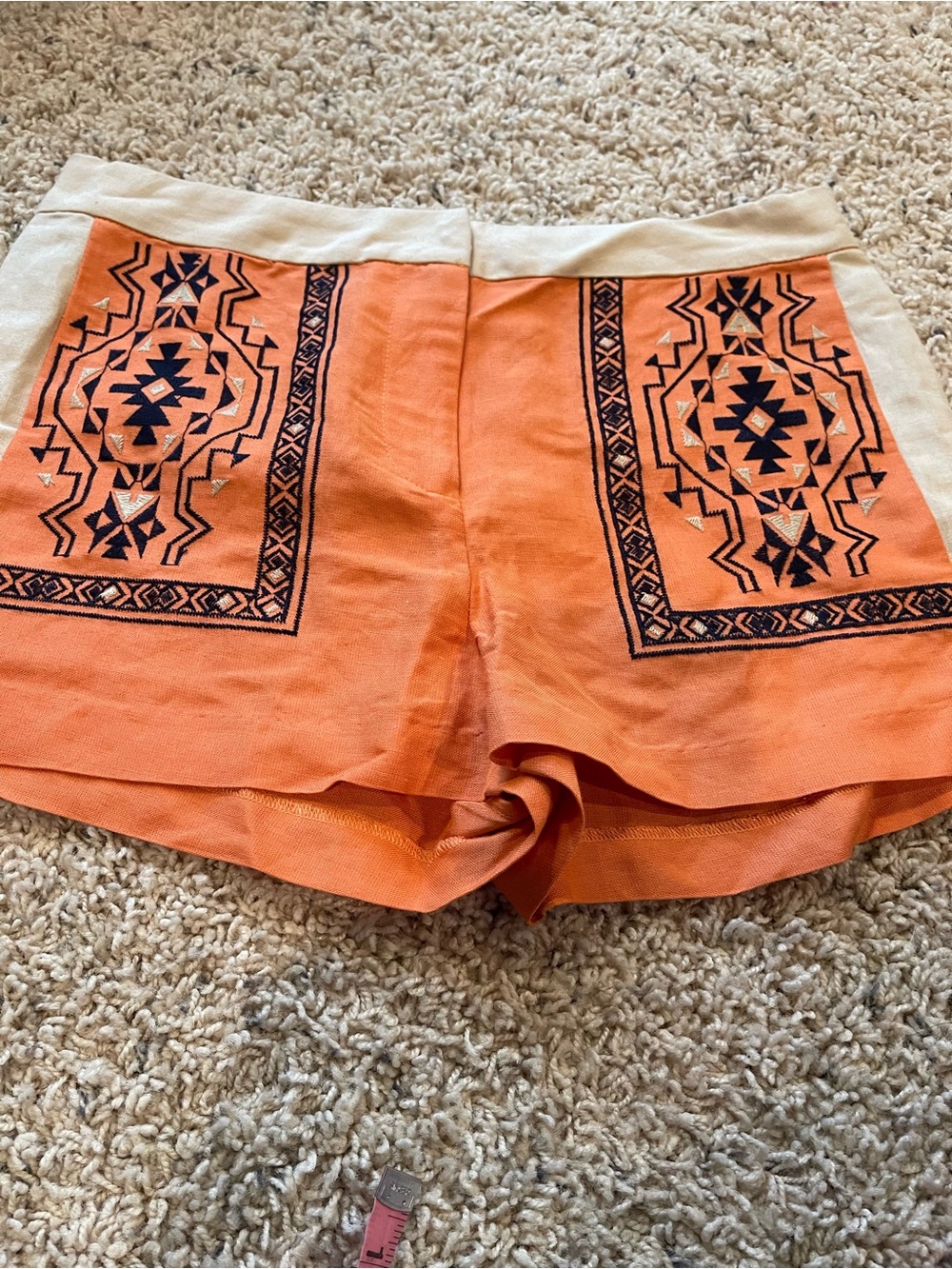 Jealous tomato southwestern print linen blend shorts size small